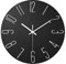 ALEENFOON 30cm Rund Modern Leise Wanduhren Ohne Tickgeräusche Innenuhr Nicht Tickende Rahmenlose 3D Nummer Wanduhren Dünne Hängende Uhr für Wohnzimmer Küche Büro Schlafzimmer (Schwarz)