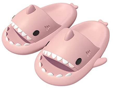 NIBESSER Ciabatte Donna Estive Ciabatte Squalo Donna Comode da Mare Spiaggia Bagno Piscina Pantofole Antiscivolo Originali Carine per Casa Sandali A Punta Aperta, Rosa Pesca, 38/39 EU