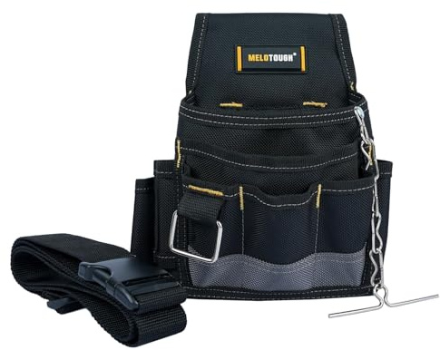 MELOTOUGH Electrician Tool Pouch Tool Belt Pouches Multiple Pockets Tool Organizer for Technician, Maintenance, HVAC