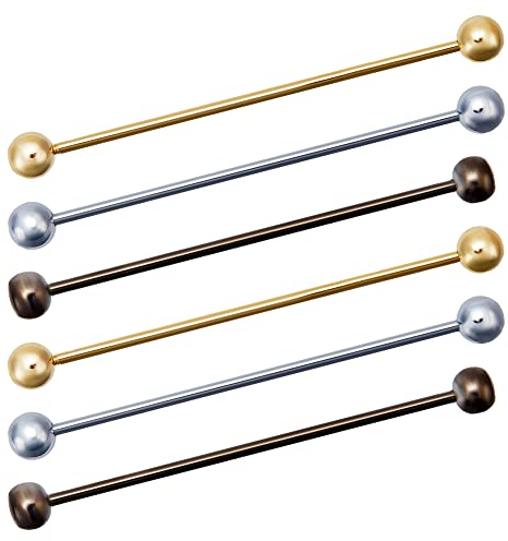 WEBEEDY 6 STÜCKE Herren Hemdkragen Bar Pin Clips Verschluss Set Klassischer Kugelkopf Messing Hemdkragen Bar Krawattennadeln Set Für Herren Hochzeit Business (Gold Schwarz Silber)