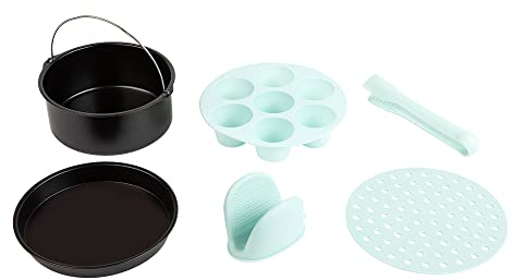 Jata JESA2090 - Accesorios para freidora de aire sin aceite de 4 o más litros. Antiadherentes. 6 piezas. Sin BPA. Fáciles de limpiar