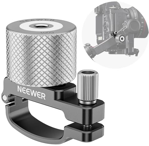 Neewer Side Arm Counterweight Clamp Compatible with DJI RS 2 RS 3 Gimbal Only, Stackable 3.5oz/100g Counterweight with 1/4 Thread for BMPCC 4K 6K Pro Heavy Sided Camera Balance, GA008