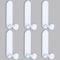 JS Stick on Hooks Sticky Towel Hooks Holder Self Adhesive Hangers Wall Mounted Over Door for Coat Hat Purse in Bathroom Shower Kitchen,White,6 Pack