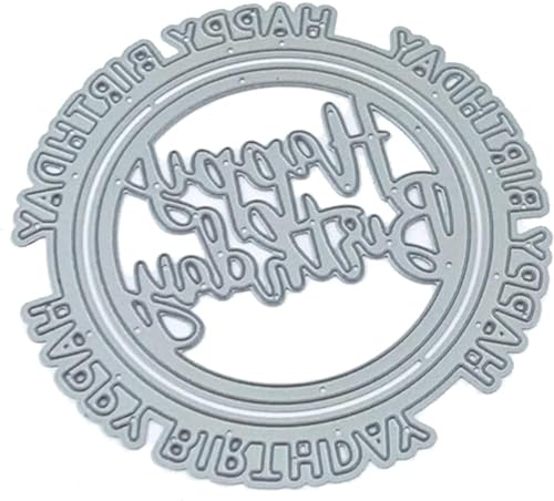Happy Birthday Stanzmaschine Stanzschablone, Scrapbooking Prägeschablonen Stanzformen Schablonen für Scrapbooking, Fotopapier, Karten, DIY Produktion, Geburtstagsgeschenk Scrapbooking Stanzformen