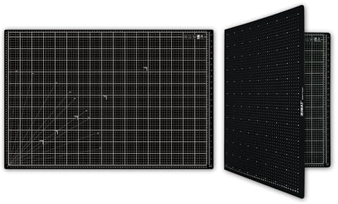 iMAT Klapp-Schneidematte_Note A1 (Cm Version), 60 x 90 cm, faltbar, ideal zum Basteln, Papierschneiden, große Leder- und Stoffprojekte, Skizzieren, Zeichnen (schwarz)