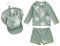 Maillot de Bain Bébé Garçon 3 Pièce Anti UV T-Shirt Manches Longues + Short de Bain + Chapeau de Soleil Costume de Bain Piscine Nataiton Plage (Vert Tortue, 3-4 Years)