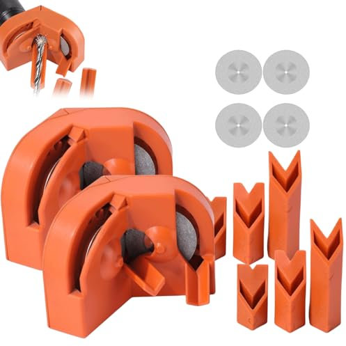 Drill Bit Sharpener,Drill Bit Sharpener for All Bits,Multipurpose Drill Bit Grinding Sharpener for High-Speed Steel, Masonry, Carbide, Cobalt & Tin-Coated Drill Bits (2pcs)