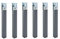Homey - Juego de 6 Patas cuadradas con Abrazadera para Somier de 30 x 30 mm, Altura 27cm, Gris