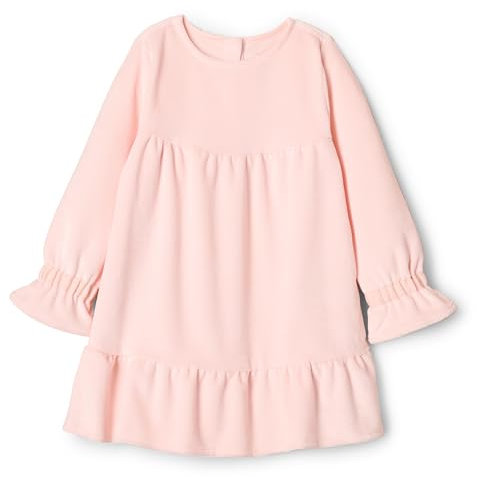 Amazon Essentials x Sofia Grainge Robe en Velours Côtelé À Manches Longues Bébé Fille, Rose Clair, 0-3 Mois