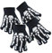 com-four® 2 Paar Skelett-Handschuhe fingerlos - Strick Kostümzubehör mit Knochenmuster für Halloween, Karneval, Día de Muertos, Cosplay - gruselige Gerippe-Hände (2 Paar - Erwachsene fingerlos)