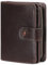 GOIACII Wallets for Men RIFD Blocking Leather Bifold Wallet with ID Window 11 Card Holders 2 Banknote Compartments and Large Zip Coin Pocket