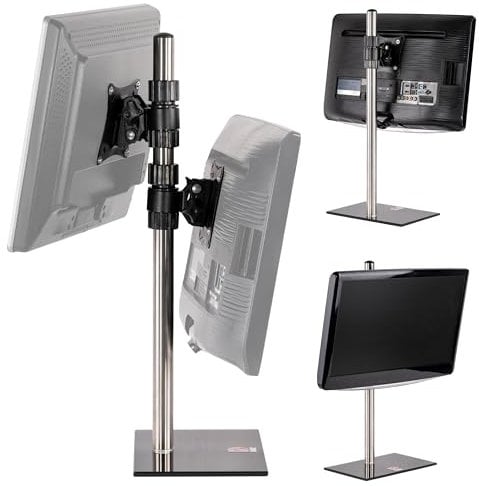Supporto Monitor Scrivania Verticale - Braccio Monitor Scrivania a Due Schermi da 13 a 34 Pollici