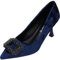 Palado Pumps Damen Tisha – Elegante Optik mit edlem Materialmix – Lederdecksohle Funkelnde Applikation – Perfekter Schuh für besondere Anlässe. Blau UK6 - EU39