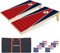 Cornhole Spiel Verordnung Größe 120x60cm Massivholz Sackloch Spiel Set mit 2 Corn Hole Boards, 8 Sitzsack und 1 Tragetasche Cornhole Spiel für Draußen Strand Erwachsene Wettbewerbe Wurfspiel Corn Hole