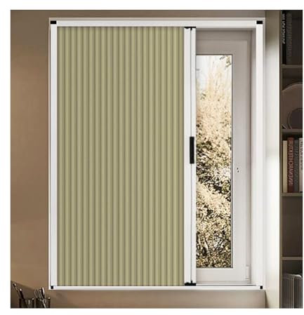 LVLDAWA Tende A Rullo Oscuranti, Tende Pieghevoli con Protezione Termica UV per Finestre, Tende Scorrevoli Oscuranti Plissettate Senza Fili per Finestre per Soggiorno(80x110cm)