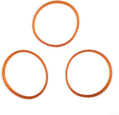 Confezione da 3 cinghie di trasmissione per pialla elettrica, in poliuretano, arancione, circonferenza 238 mm, larghezza 9,6 mm, trasmissione liscia, adatta per 1900B