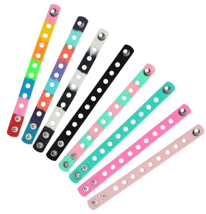 JOINPAYA 8pezzi Braccialetti in Silicone Regolabili Colorati Per Feste Ed Eventi Comodi e Resistenti Adatti Adulti e Adolescenti