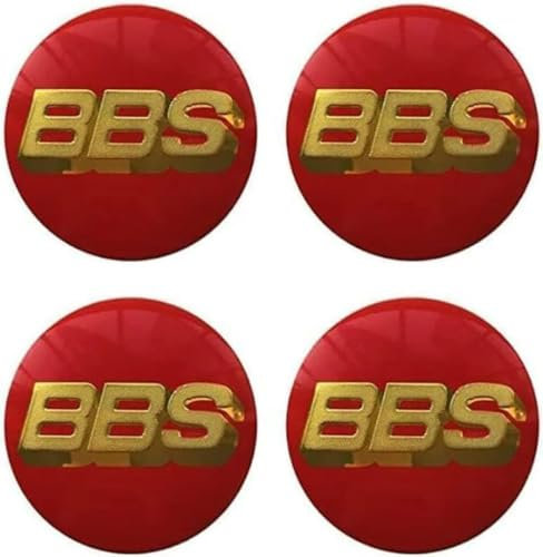 WUDILIYI 4 Stück Auto Radnabenkappen Aufkleber, Felgenaufkleber für BBS 70mm, Nabendeckel Radnabenabdeckung-Logo Sticker, Zentralabdeckung,C