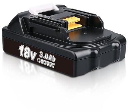 Prezoye BL1830B - Batteria di ricambio agli ioni di litio 3,0 Ah per Makita 18 V, compatibile con batteria Makita 18 V, BL1860B, BL1850B, BL1840, BL1845, BL1830, BL1815, 194205-3, LXT-400