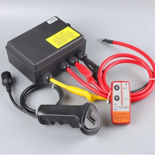 Wireless Remote Control Winch Box for For offroad Vehicles Supporting Loads 6000 20000 lbs, Includes Relay for Reliable Winch Operation (24V)
