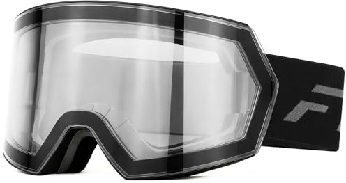 FMY OTG Ski Goggles,Snowboard Goggles for Men,Women & Youth Anti Fog | UV Protection Wide Vision Helmet Compatibility, Over Glasses Ski Goggles for Skiing, Snowboarding, Snowmobile, Hiking