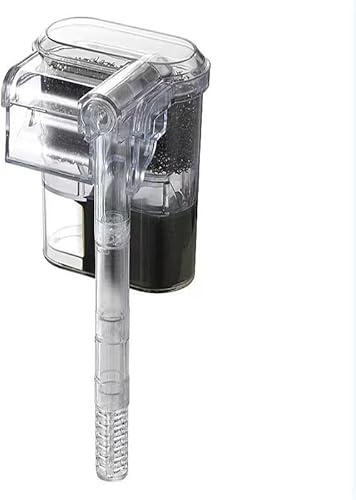 BEGONDIS Hang-on-Filter Aquarium, 250 L/h, 2,5 W USB Aquariumfilter mit einstellbarem Durchfluss, kompakter Wasserfallfilter für Nano-Aquarien bis 20 L