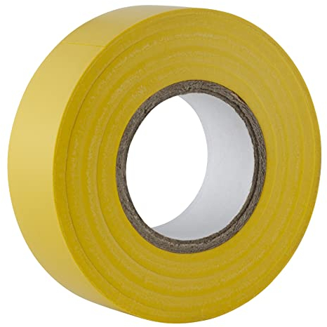 GOCABLETIES - Cinta aislante amarillo de 19 mm x 20 m para instalaciones eléctricas - Autoadhesiva y resistente para proteger, agrupar y reparar cables - 1 Rollo