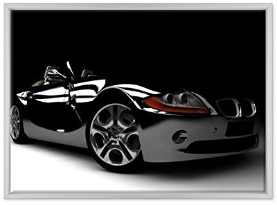 Bild auf Leinwand Canvas – Gerahmt – fertig zum Aufhängen – Supercar – BMW Z3 Z8 – Rennwagen Sport Design Dimensione: 50x70cm B - Colore Bianco Moderno