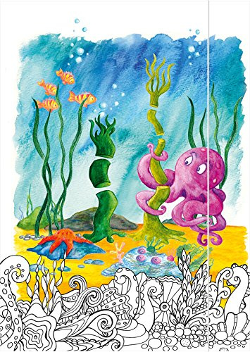 RNK 45318 - Zeichenmappe, bis DIN A3, aus Karton, Octopus