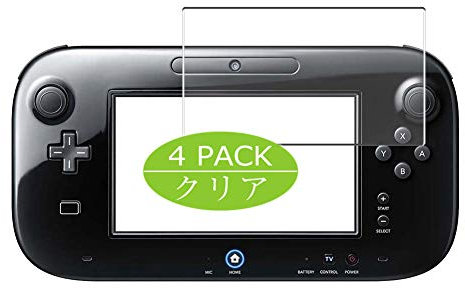 VacFun 4 Piezas HD Claro Protector de Pantalla para Wii U Gamepad Nintendo, Screen Protector Sin Burbujas Película Protectora (Not Cristal Templado)