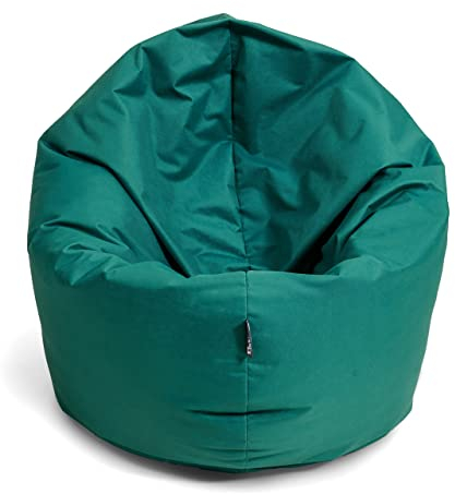 BuBiBag Sitzsack für Erwachsene -Indoor Outdoor XL Sitzsäcke, Sitzkissen oder als Gaming Sitzsack, geliefert mit Füllung (125 cm Durchmesser, Petrol)