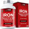 Gentle Iron Capsules 18mg Iron Complex with Vitamin C, B12, B2 & Folic Acid - Iron Supplement for Women & Men - 180 Small High Strength Capsules - 6 Month Supply - UK Formulated - Vegan Friendly