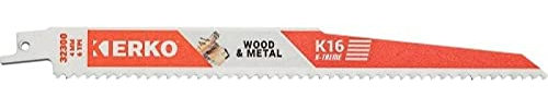 Lames de scies sabres bois K16, 228x22x1,6 mm, 6 dents/pouce, carte de 5
