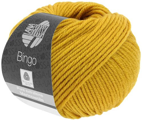 LANA GROSSA Bingo | Extrafeine Merinowolle waschmaschinenfest und filzfrei | Handstrickgarn aus 100% Schurwolle (Merino extrafein) | 50g Wolle zum Stricken & Häkeln | 80m Garn FB 741