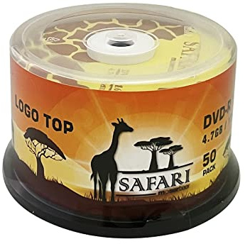 Moserbaer Safari DVD-R 4.7GB 16X Giraffe Blank DVD Discs, 50-Pack