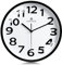 Lafocuse 3D Ziffern Lautlos Wanduhr Weiß, Modern Wanduhr 30cm Leicht zu Lesen, Ohne Ticken Geräuschlos Deko für Küche Wohnzimmer Schlafzimmer Büro