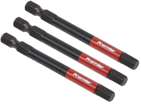 Sealey 3pc 75mm Hex 6mm Impact Power Tool Bit Set - AK8264