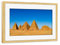 artboxONE Poster mit Rahmen Kiefer 75x50 cm Meroe im Sudan von Die Welt Tanzt Farben - gerahmtes Poster