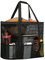ZWOOS Bolsa de Playa de Malla, Bolsas Compra Reutilizables para Almacenamiento Juguetes Bolsa Plegable de Compras para Playa, Natación, Camping, Compras, Vacaciones Familiares (L, Negro)