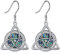 Wikinger Ohrringe für Damen - 925 Sterling Silber Keltischer Knoten Amulett Schutz Viel Glück Triskele Schmuck