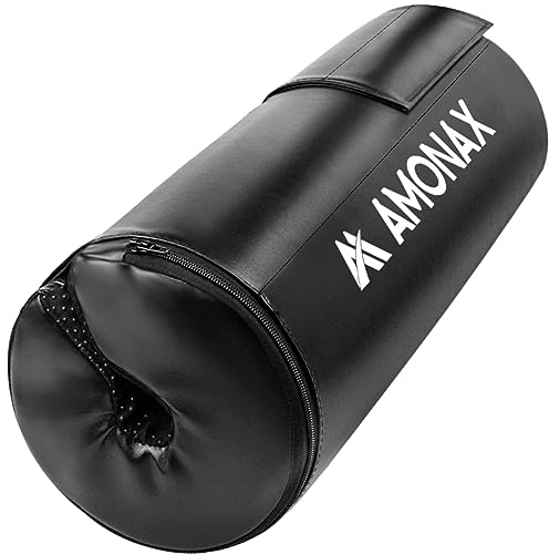 AMONAX Hip Thrust Langhantel Polster, Extra Dicke Barbell Pad, Strapazierfähiges Gym Zubehör, Fitness Polster für langhantel, langhantelpolsterung für Fitness Zubehör Damen und Herren (Schwarz)
