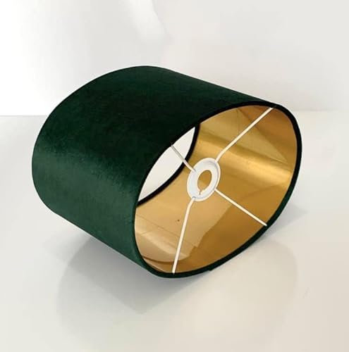 New Luxury Bottle Green Velvet Fabric lamp Shade Oval Shape lamp Shade Oval Metallic Lining