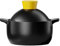 Tyewomiy Tajine-Topf mit Deckeldiffusor, 3,65 QT Tajine-Töpfe, geschlossener Herd, Kochgeschirr – Kasserolle for 4–6 Personen (Color : Black+Yellow, Size : 8.58x4.6inch 4L)