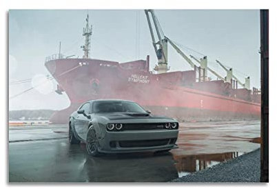 YIBIN Rennauto-Poster für Dodge Challenger SRT Demon Super Auto Sportwagen Poster Dekorative Malerei Leinwand Wandposter und Kunstbild Druck Moderne Familie Schlafzimmer Dekor Poster 30 x 45 cm