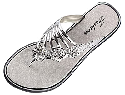 Tong Nu-Pieds en Paille Nu Pieds Femme Été Confortable Semelle Confortable Léger Bout Ouvert Claquette Enfiler Chaussons Slip-on Plage Élégant Mules Plates Sandale Femme Confortable Piscine