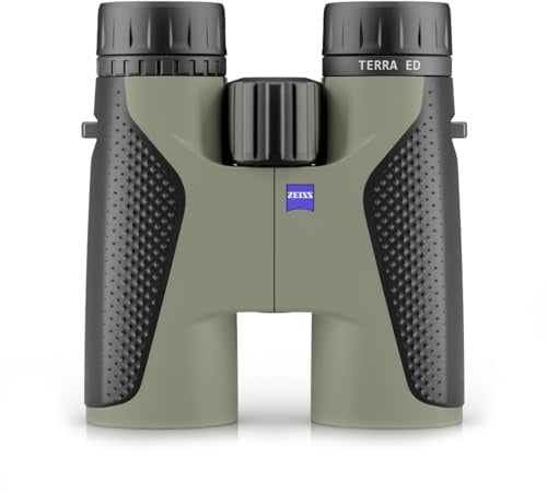 ZEISS Terra ED Fernglas 10x42 Wasserdicht und Schnelle Fokussierung mit beschichtetem Glas für optimale Klarheit bei Allen Wetterbedingungen für Vogelbeobachtung, Jagd, Sightseeing, Schwarz-Grün
