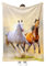 Pferd Kuscheldecke Flanell Decke Fleecedecke Flauschig Weich und Warme,3D Pferd Wohndecke Sofadecke Couchdecke Für Teens Erwachsene,Rustikale Landstil Für Bett Couch (Style 2, 130x150 cm)