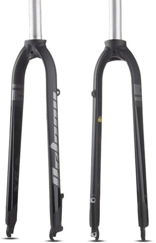 LYMFCFC Starre Gabel Aus Aluminiumlegierung, 26/27,5/29 Zoll, 1-1/8 Zoll MTB-Gabel, Scheibenbremse, 28,6 Mm, Ultraleichte Kabellose Fahrradgabel Mit Geradem Rohr A,26in