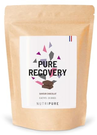 Nutripure | Pure Recovery | Complément Alimentaire Musculation tout-en-1 | Optimise la Récupération | Protéine Whey Isolate, BCAA, Collagène, Zinc, Magnesium | 775 gr | Goût Chocolat | Made in France