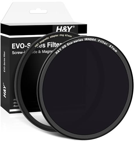 H&Y Filtro ND 67 mm EVO Series IRND64 6 stop – 2 in 1 vite in & filtro obiettivo magnetico